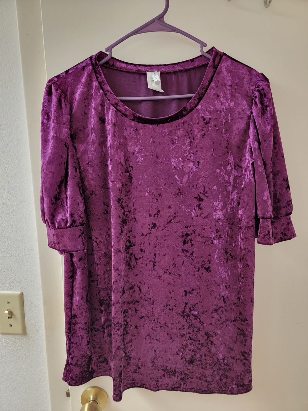 Acting Pro Women's Crushed Velvet Tee - Purple Orchid!